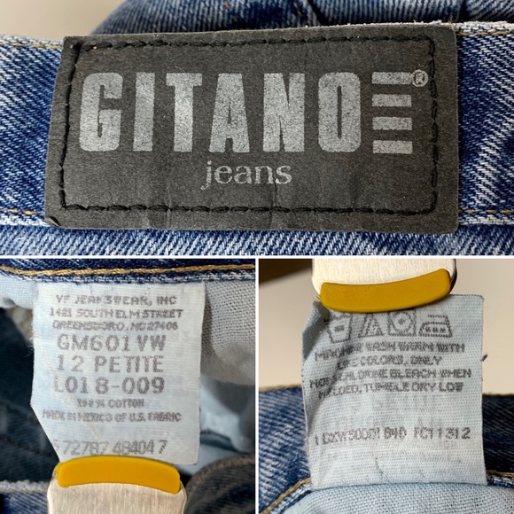 Vintage 80s Gitano Stonewash Blue Jeans High Waist Tapered Leg 12 Petite 31"x28" - Picture 8 of 10